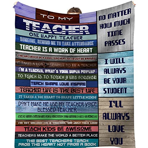 Amxieui Teacher Gifts, Teacher Gifts for Women, Teacher Blanket, Best Teacher Gifts, Gifts for Teachers Women, Teacher Back to School Teachers' Day Throw Blankets 60"x50",Gifts for Teachers