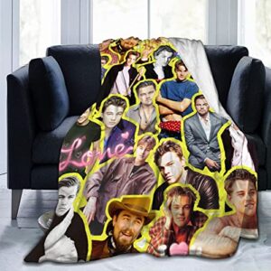 blanket leonardo dicaprio soft and comfortable warm fleece blanket for sofa,office bed car camp couch cozy plush throw blankets beach blankets