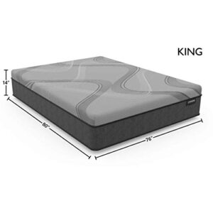 IceFloe Graphite Infusion Hybrid Mattress 14-inch - Flat Top, King, Medium