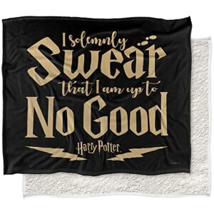 harry potter blanket, 50"x60", no good silky touch sherpa back super soft throw blanket