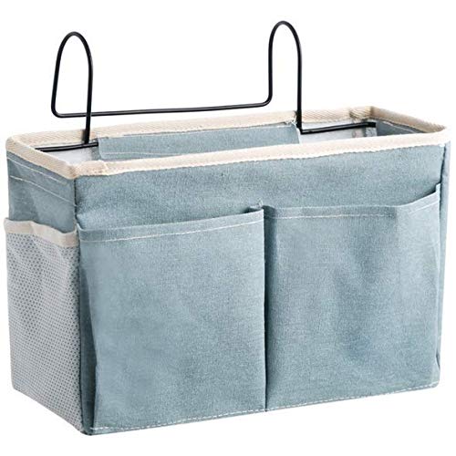 UJLN Bedside Caddy/Bedside Storage Bag Hanging Organizer for Bunk and Hospital Beds,Dorm Rooms Bed Rails,Can be Placed Glasses,Books,Mobile Phones,Keys,daily supplies (C-style)