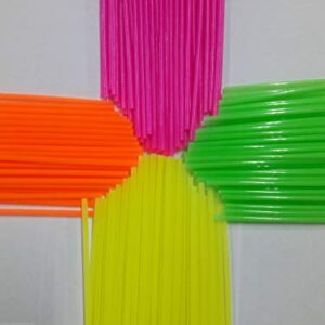 Wow Plastic Disposable Plastic Drinking Straws - 250 count (neon) (Neon).