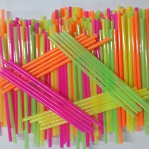 Wow Plastic Disposable Plastic Drinking Straws - 250 count (neon) (Neon).