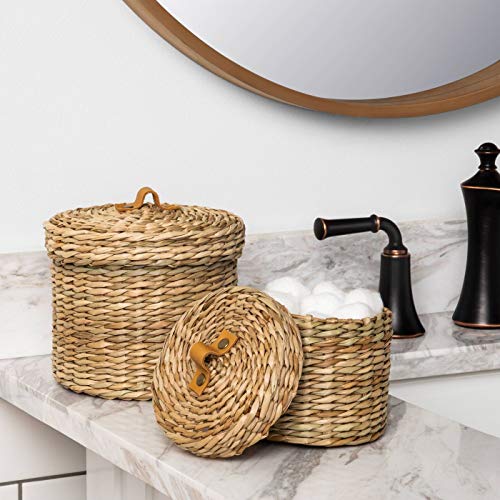 Hearth & Hand with Magnolia New Bathroom Storage Collection (Small, Woven Bath Storage Canister)