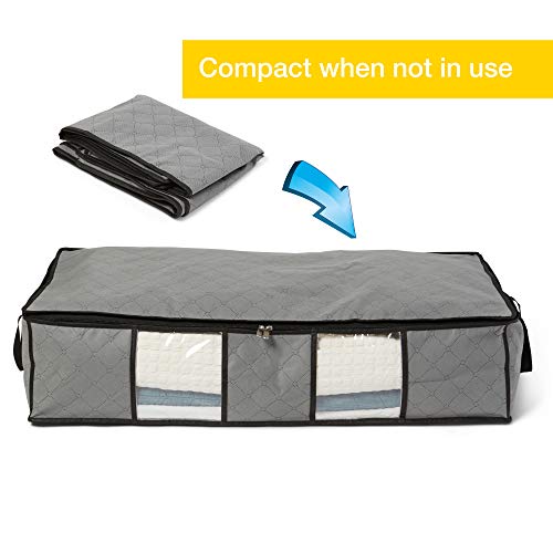 Lantanna Home - Set of 2 - Premium Underbed Storage - Space Saving - Bedroom Storage Bag Shoe/Clothing/Blanket/Quilt - Foldable Organizer - Lightweight Organizer - Closet container - Shoe Storage