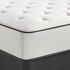 Simmons Dreamwell Collection, 13.5 Inch Americus Queen Size Traditional Mattress, Firm Feel, White, Gel Foam, Innerspring, Supportive, Cooling, CertiPUR-US Certified