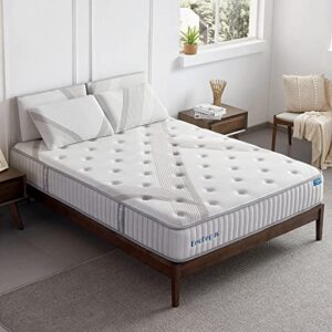 Twin Size Mattress, Lechepus 10 Inch Medium Firm Hybrid Mattress, Pocket Innerspring with Memory Foam for Motion Isolation, Breathable Tight Top Mattress in Box, CertiPur-US