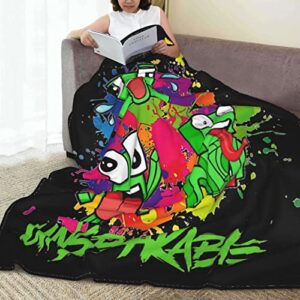 Game Cartoon Anime Ultra-Soft Micro Fleece Blanket Lightweight Throw Blankets for Couch Sofa Bed Bedroom (60"X50")
