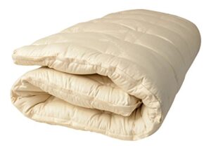bio sleep concept 3 inch tp-w-t-h organic wool mattress topper, 74" x 39" x 3"