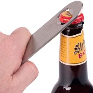 Kiseer Heavy Duty Stainless Steel Flat Bottle Opener, 6 Pack Beer Bottle Opener for Kitchen, Bar or Restaurant