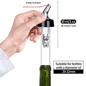 Automatic Measured Bottle Pourer - Quick Shot Spirit Measure Pourer Drinks Wine Cocktail Dispenser Home Bar Tools - 1oz/30ml (4 pack)