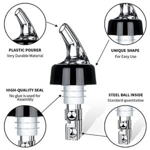 Automatic Measured Bottle Pourer - Quick Shot Spirit Measure Pourer Drinks Wine Cocktail Dispenser Home Bar Tools - 1oz/30ml (4 pack)