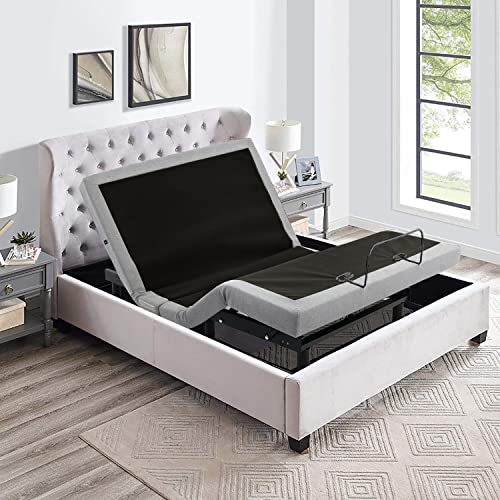 Irvine Home Collection King Adjustable Base with 10-Inch Gel Memory Foam Mattress Combo Set,D02KM