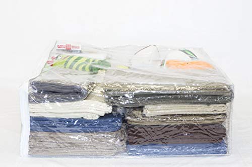 Vinylpac Clear Plastic Zippered Storage Bags 23 x 23 x 8 Inch 5-Pack