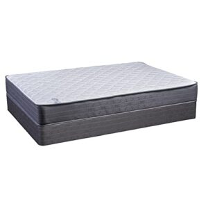 Treaton, 8-Inch Gentle Firm Supportive Yet Remarkebly Comfortable Innerspring Mattress & 8" Wood Box Spring Set, Twin, Beige