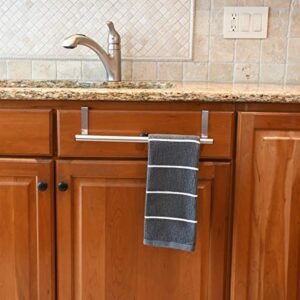 Treasure Gurus Stainless Steel Extending Over Door Kitchen Hand Dish Towel Holder Bar Bathroom Rack