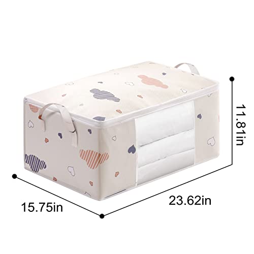 POROPL Comforter Storage Bag Folding Organizer Bag For King/ Queen Comforters, Pillows, Blankets, Bedding/ Quilt, Blanket, Duvet, Mothproof Space Save