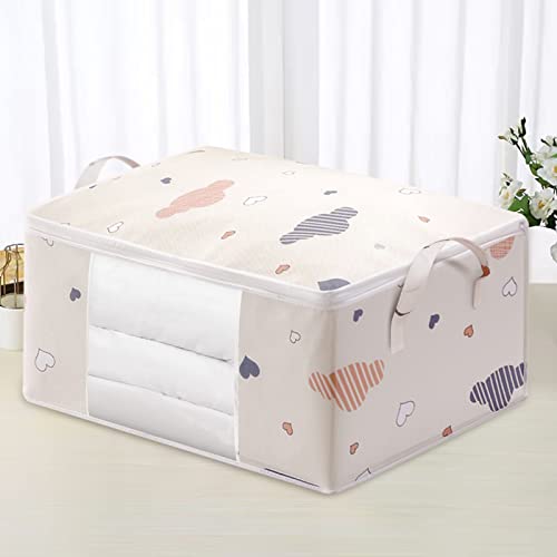 POROPL Comforter Storage Bag Folding Organizer Bag For King/ Queen Comforters, Pillows, Blankets, Bedding/ Quilt, Blanket, Duvet, Mothproof Space Save