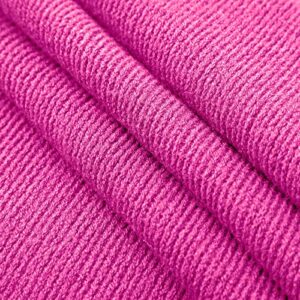 Vonty Hot Pink Knitted Blanket with Tassels Fringe 50" x 60", Super Soft Knit Throw Blanket, Farmhouse Decorative Lightweight Blanket for Couch, Sofa, Bed