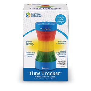 Learning Resources Time Tracker Visual Timer & Clock - 1 Piece, Classroom Tracker, Alarm Clock, Light Up Timer for Classroom, Visual Tracker
