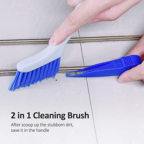 WENSTIER 4 PCS Cleaning Brush for Household Use, Scrub Brushes for Cleaning Kitchen Sink Corner, Small Scrub Brush with Handle