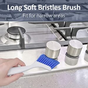 WENSTIER 4 PCS Cleaning Brush for Household Use, Scrub Brushes for Cleaning Kitchen Sink Corner, Small Scrub Brush with Handle