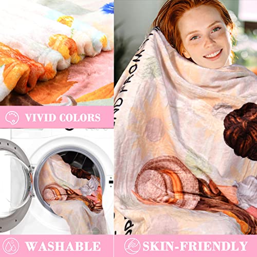 Inneroam Gifts for Mom, Mothers Birthday Gifts Blanket 50 * 60 inch Basket for Mom Self Care Women Gift Box to My Mom from Daughter Son Includes Bracelets Eye Mask Makeup Bag Mirror Jewelry Plate