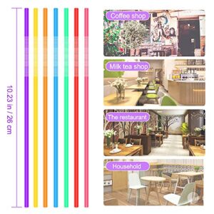 200 Pcs Individually Packaged Colorful Disposable Extra Long Flexible Plastic Drinking Straws.(0.23'' diameter and 10.2" long)