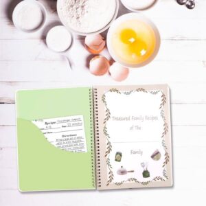 ceiba tree Recipe Book to Write in Your Own Recipes Family Blank Cookbook with Tabs Stickers 8.5" x 11" Mother Day Gifts Ideas for Wife Mom Women