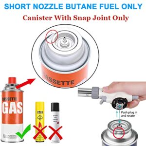 Butane Torch Kitchen Blow Lighter, Culinary Torches Head Professional Chef Cooking Adjustable Flame For Sous Vide, Creme Brulee, Baking, BBQ (Butane Gas Not Included)