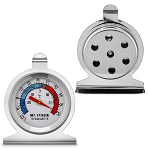 KT THERMO Dial Refrigerator Thermometer with Instant Read,2-Inch Stainless Steel Freezer Thermometer …