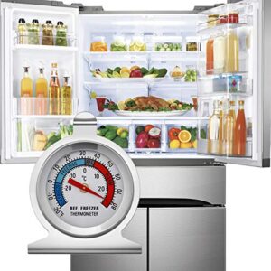 KT THERMO Dial Refrigerator Thermometer with Instant Read,2-Inch Stainless Steel Freezer Thermometer …