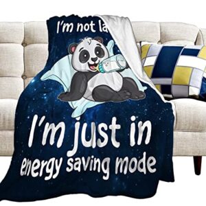 Cute Panda Blanket Funny Panda Decor Animal Throw Blanket Panda Gifts for Girls Boys Super Warm Soft Plush Lightweight Fleece Flannel Blanket Winter Couch Bedding Blanket for Kids Adults Women 40"x50"