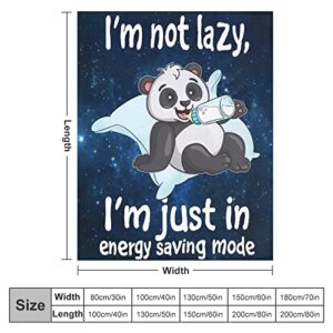 Cute Panda Blanket Funny Panda Decor Animal Throw Blanket Panda Gifts for Girls Boys Super Warm Soft Plush Lightweight Fleece Flannel Blanket Winter Couch Bedding Blanket for Kids Adults Women 40"x50"