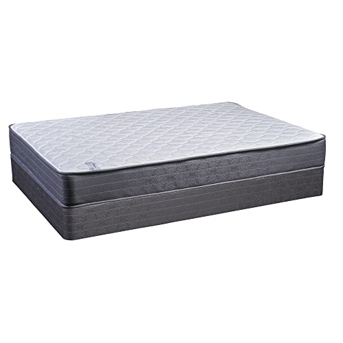 Nutan 8-Inch Gentle Firm Supportive Yet Remarkebly Comfortable Innerspring Mattress and 8" Traditional Wood Box Spring/Foundation Set, Twin