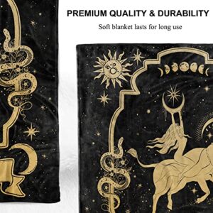 Taurus Gifts for Women, Taurus Zodiac Blanket 60"X50", Witchy Gifts,Taurus Gothic Gifts Taurus Astrology Decor Tarot Moon Constellation Soft Throw Blanket