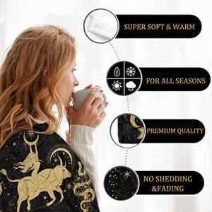 Taurus Gifts for Women, Taurus Zodiac Blanket 60"X50", Witchy Gifts,Taurus Gothic Gifts Taurus Astrology Decor Tarot Moon Constellation Soft Throw Blanket