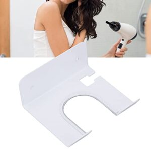 Garosa Hair Dryer Holder Wall Mounted Blow Dryer Holder Hair Dryer Rack Stainless Steel Hair Blow Dryer Rack Storage Hanger Hole Punch Installation White