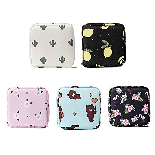 VINMEN Waterproof Tampon Storage Bag Cute Sanitary Pad Pouches Portable Makeup Lipstick Key Earphone Data Cables Organizer