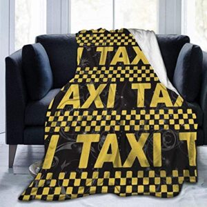 fleece blanket taxi driver cab throw blanket warm cozy ultra printed fleece blankets for bed sofa couch
