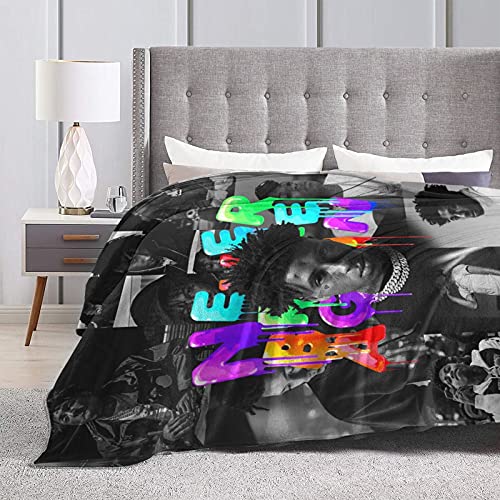 Custom Fleece Bed Blankets, Band Rapper Young Singer Wedding Throw Blankets, Lightweight Super Soft 80s 90s Blanket for Adult Farmhouse Kindergarten 60x50 Inch