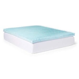 slumber solutions highloft 4-inch textured gel memory foam mattress topper twin