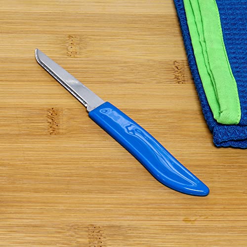 Chef Craft Select Paring Knife, 2.5 inch blade 6 inches in length 4 piece set, Assorted