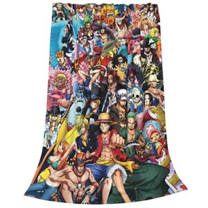 japanese anime cartoon straw hat pirates throw blanket flannel soft cozy warm lightweight blanket for home bedding living room sofa couch bedroom decor bed blanket 40x50