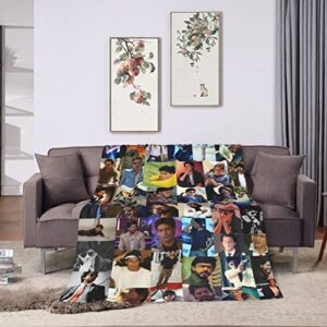 Shah Rukh Khan Collage Ultra-Soft Micro Fleece Throw Blanket Warm Comfortable Versatile Blanket for Sofa and Travel