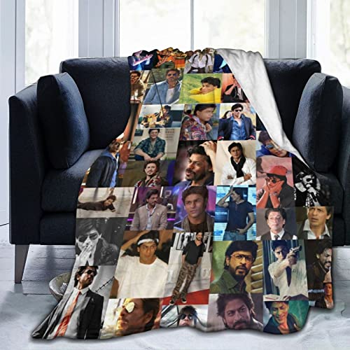 Shah Rukh Khan Collage Ultra-Soft Micro Fleece Throw Blanket Warm Comfortable Versatile Blanket for Sofa and Travel