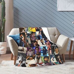 Shah Rukh Khan Collage Ultra-Soft Micro Fleece Throw Blanket Warm Comfortable Versatile Blanket for Sofa and Travel