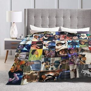 Shah Rukh Khan Collage Ultra-Soft Micro Fleece Throw Blanket Warm Comfortable Versatile Blanket for Sofa and Travel