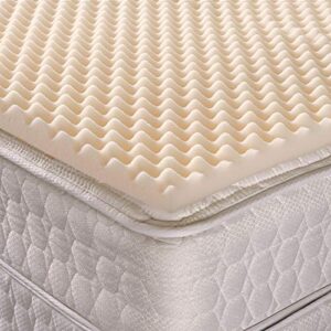 geneva healthcare egg crate convoluted foam mattress pad 4" standard california king size topper 4" x 72" x 84"