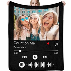 Custom I Love My Crazy Best Friend Fleece Blankets Photos Besties Gifts Cute Pattern Blanket Lightweight Bed Blanket 30"x40"